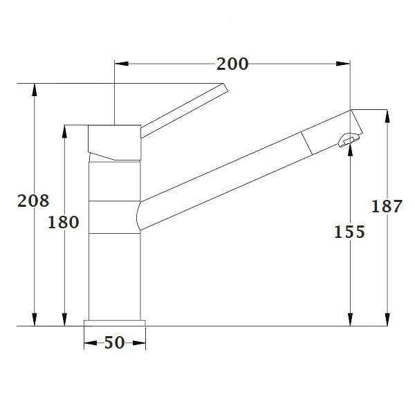 Mitigeur évier chromé / noir LERIDANE - Image 3