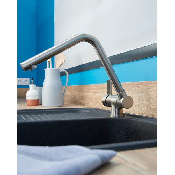 Mitigeur évier à bec basculant ESPERANZA inox brossé - Image 3