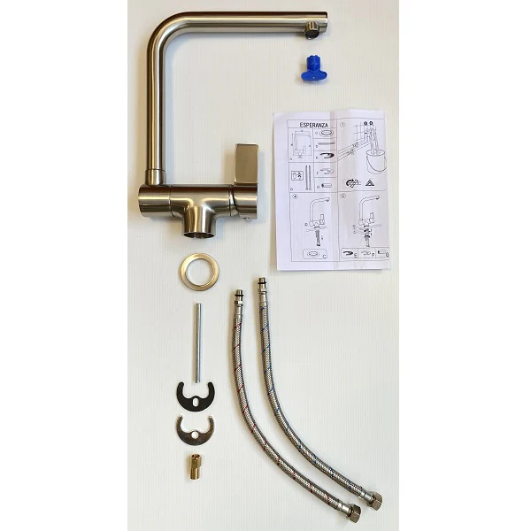 Mitigeur évier à bec basculant ESPERANZA inox brossé - Image 6