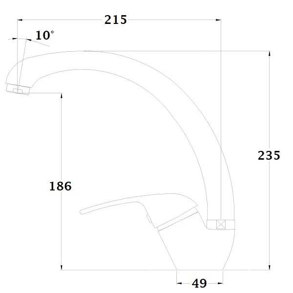 Mitigeur évier bec haut POLA - Image 3