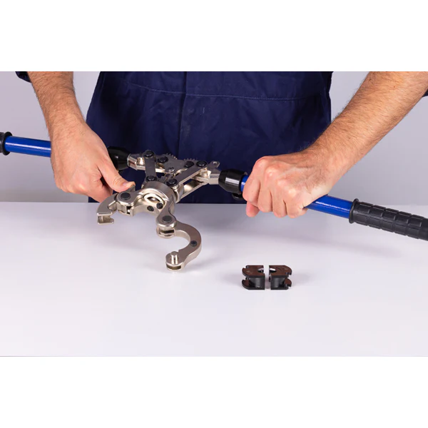 Pince à sertir manuelle tête rotative + inserts profil V Ø12-14-16 - Image 5