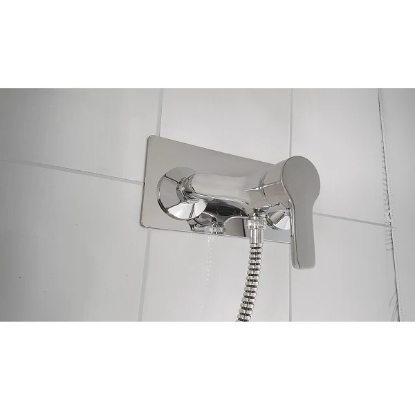 Plaque de finition chromée pour raccordement douche - Image 3