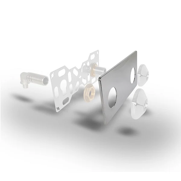 Plaque de finition chromée pour raccordement douche - Image 4