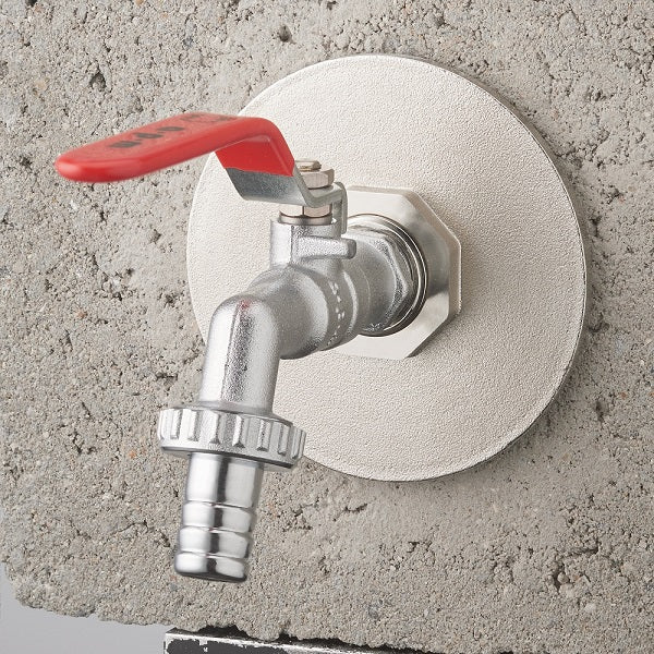 Platine Robinet de Jardin Laiton Nickelé - Image 3