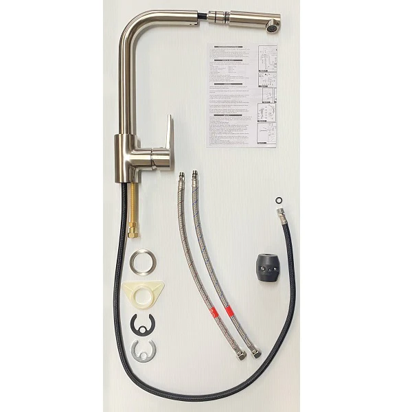 Mitigeur Cuisine Inox Brossé haut à Douchette Gange - Image 3