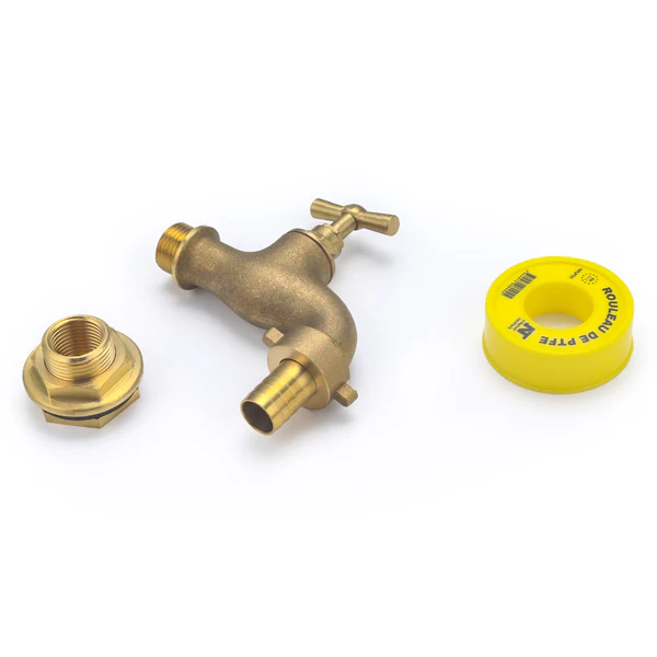 Kit robinet de jardin traditionnel + raccord de traversée de cuve - Image 7