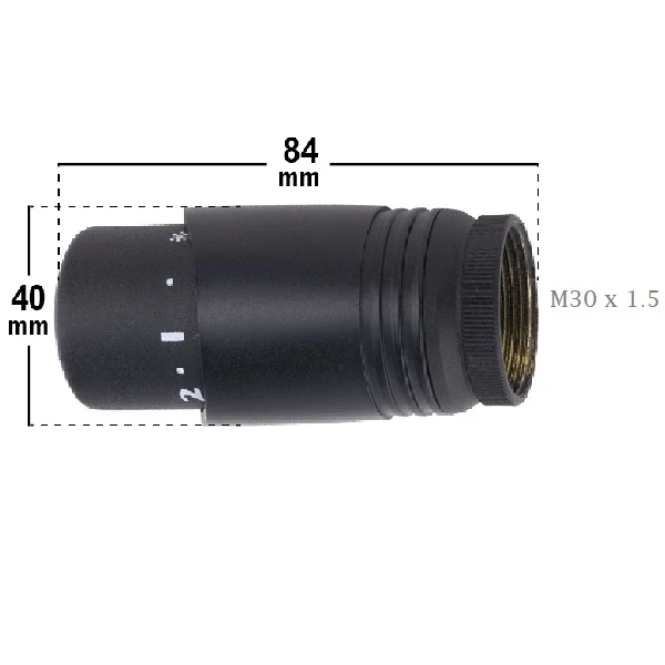 Tête de Radiateur Thermostatique Noire - Image 3